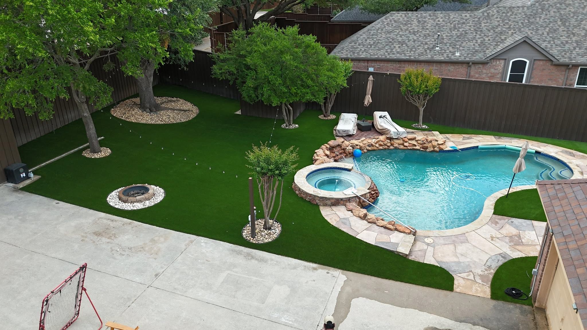 Premium Backyard Renovation with Pacific Blend Pro Turf in Frisco, TX